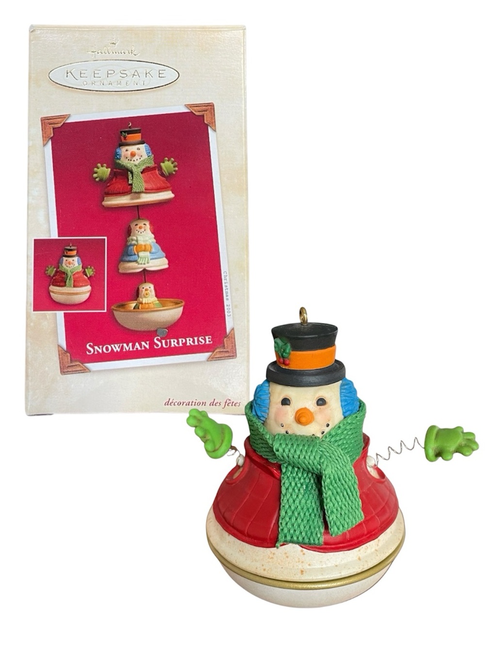 2003 Hallmark Snowman Surprise Nesting Ornament